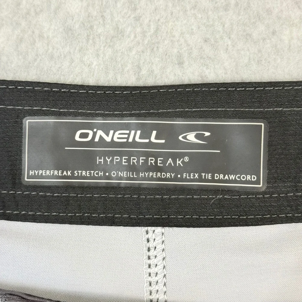 ONeill Hyperfreak Board Shorts Mens 34 Multicolor Striped Hyperdry Swim Trunks